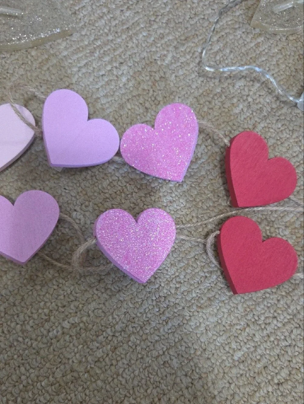 Heart Garland String Lights - Pink and Red Heart Party Decor